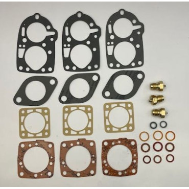Solex 34W2 Saab 96 Montecarlo 850 Sports 1964-67 Triple Carburettor rebuild kit [SK144]