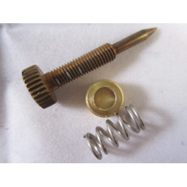 Zenith A Ford Idle Mixture Screw, Cap and Spring Brass 1928-29 (MA9577E)
