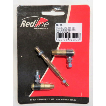 Adjustable ball joint throttle rod linkage 95mm between centres 25mm adjustment [42-103]