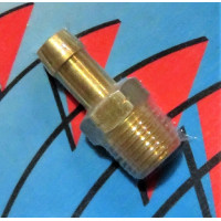 BRASS HOSE BARB FUEL FITTING 1/4" BSP TO 5/16" HOSE suits Holley Mechanical Pumps (14-33)