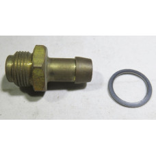 Brass hose barb 9/16" 24 tpi x 3/8" hose Holley fuel inlet (26-29)  