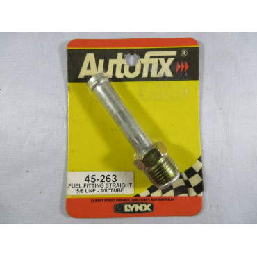 Fuel inlet fitting Holley 4bbl straight 5/8" UNF X 3/8" hose (45-263)