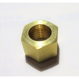 Nut - Brass - pipe fitting 1/4" BSP thread for SU solder-on nipples and flow stems [AUC1094] 