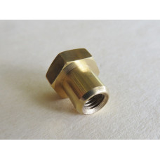 SU Carburettor Float Bowl Lid fixing NUT Polished Brass, short, OM, HV, H, H Thermo, with no overflow pipe (AUC1163B)  