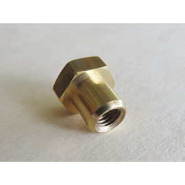SU Carburettor Float Bowl Lid fixing NUT Polished Brass, short, OM, HV, H, H Thermo, with no overflow pipe (AUC1163B)  