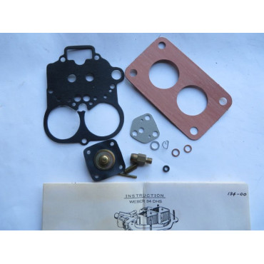 Weber 32DHS 34DHS Fiat 124 Twin Cam & Sedan '67-71 Rebuild Kit (WK814)